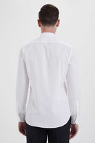 Slim Fit Long Sleeve Cotton White Casual Shirt - MIB