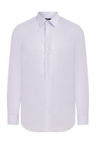 Slim Fit Long Sleeve Patterned Cotton Dress Shirt Lilac D.