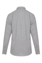 Slim Fit Long Sleeve Plain Cotton Blend Casual Shirt Gray