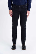 Slim Fit Low Waist Black Cotton Denim Jeans - MIB