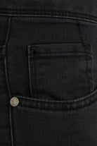 Slim Fit Low Waist Charcoal Cotton Denim - MIB