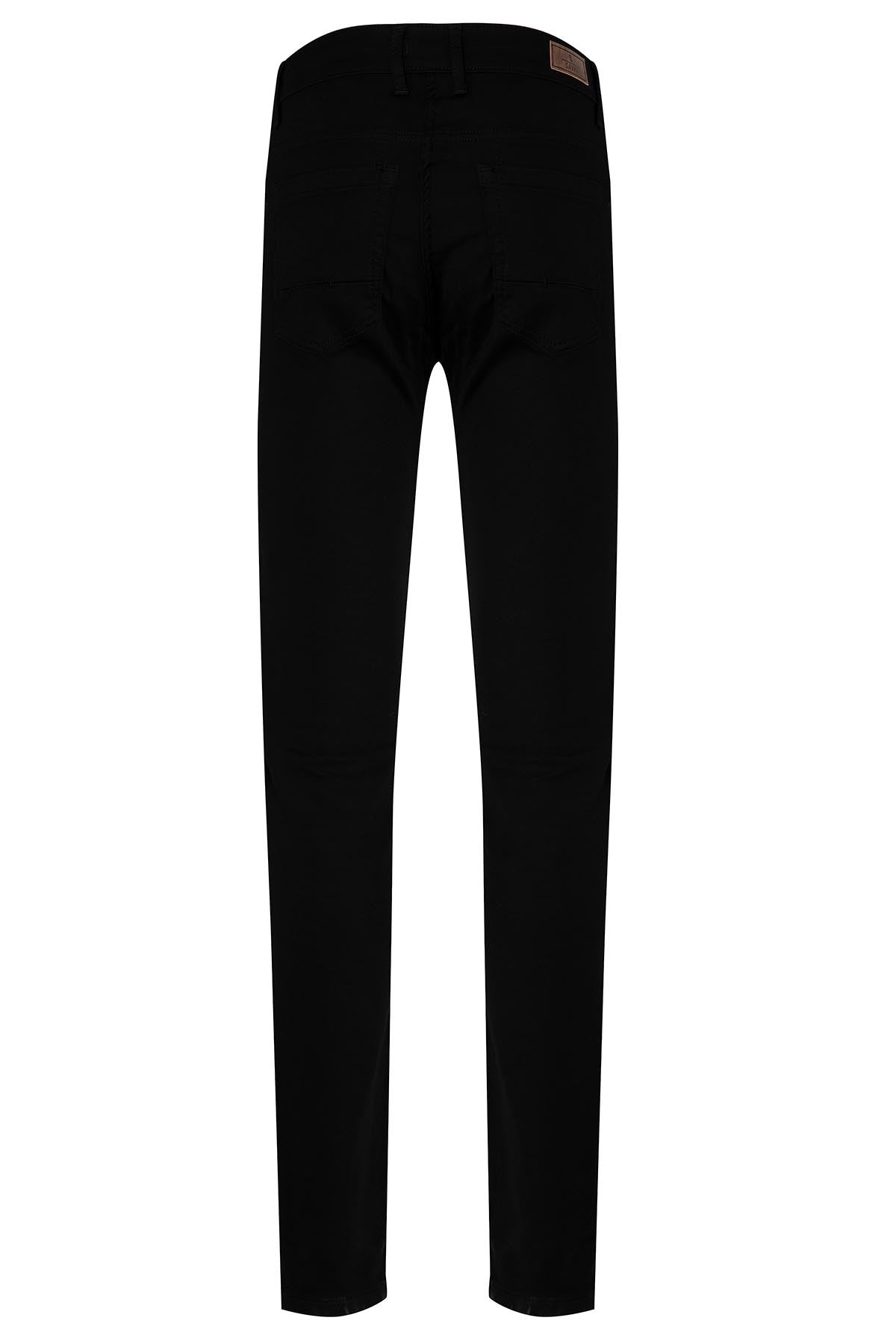 Slim Fit Low Waist Cotton Black Casual Pants - MIB