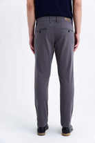 Slim Fit Low Waist Cotton Gray Casual Pants - MIB