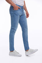 Slim Fit Low Waist Ice Blue Cotton Denim - MIB