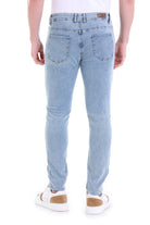 Slim Fit Low Waist Ice Blue Cotton Denim Jeans - MIB