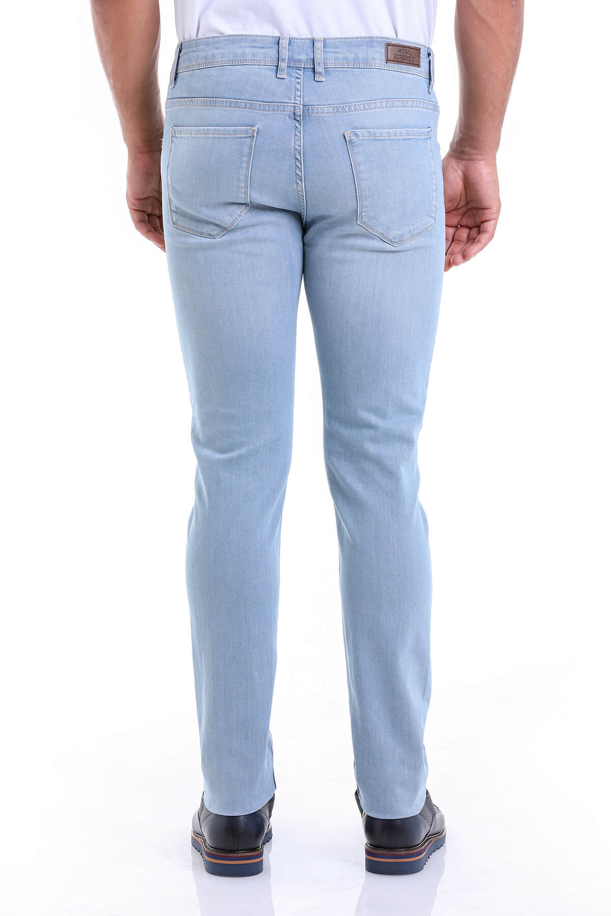 Slim Fit Low Waist Light Blue Cotton Denim - MIB