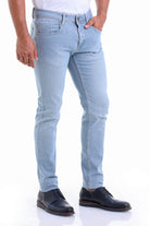 Slim Fit Low Waist Light Blue Cotton Denim - MIB