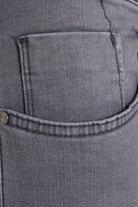 Slim Fit Low Waist Light Gray Cotton Denim - MIB