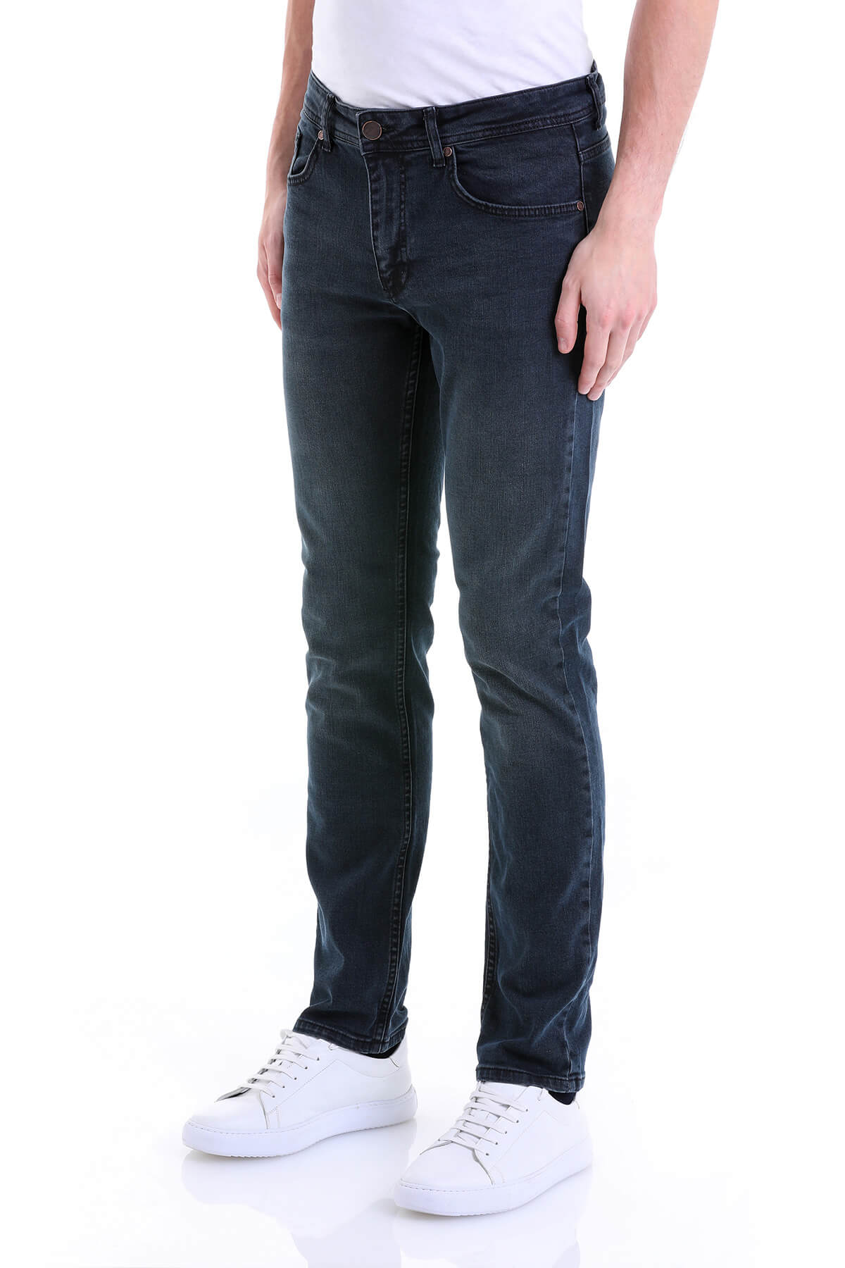 Slim Fit Low Waist Navy Cotton Denim Jeans - MIB