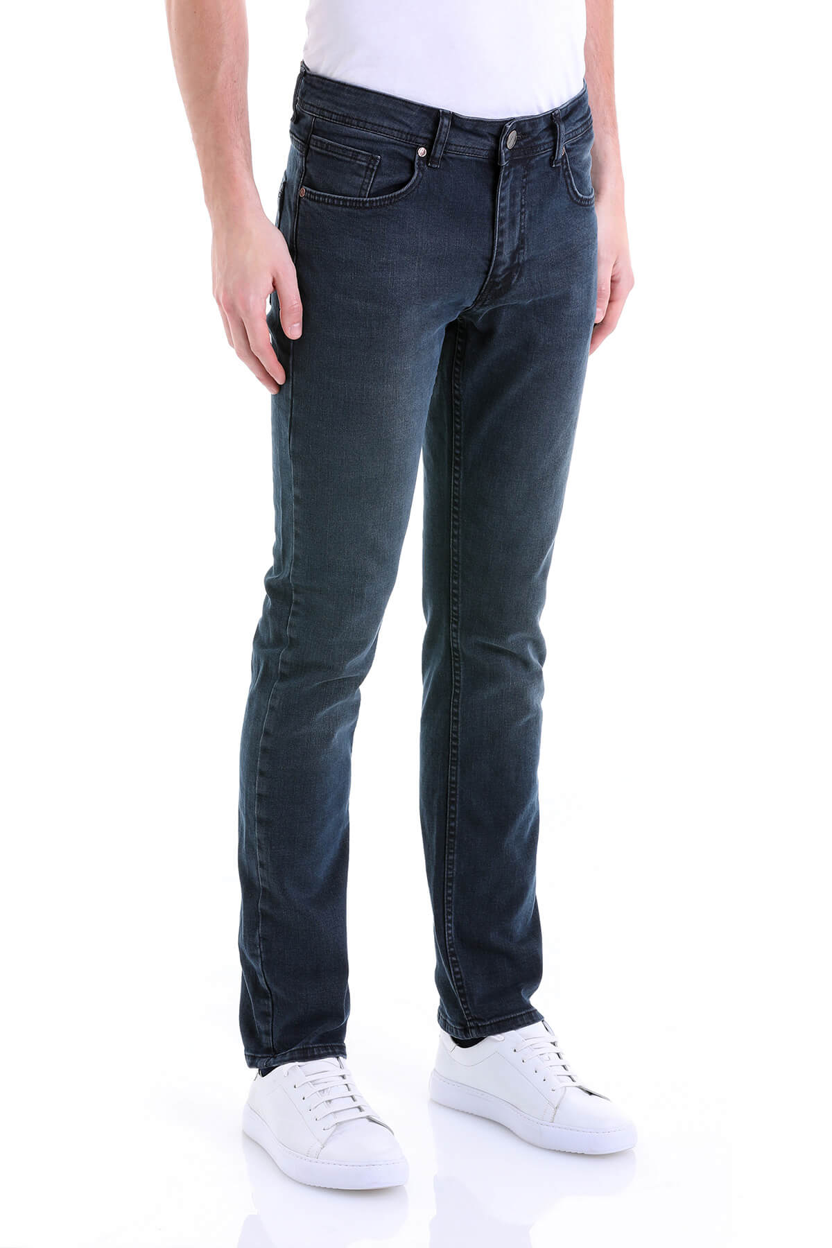 Slim Fit Low Waist Navy Cotton Denim Jeans - MIB