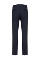 Slim Fit Low Waist Unpleated Polyviscon Navy Casual Pants