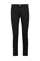 Slim Fit Micro-Dot Low Waist Black Cotton Casual Pants - MIB