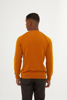 Slim Fit Mustard Cotton Blend Crewneck Sweater - MIB