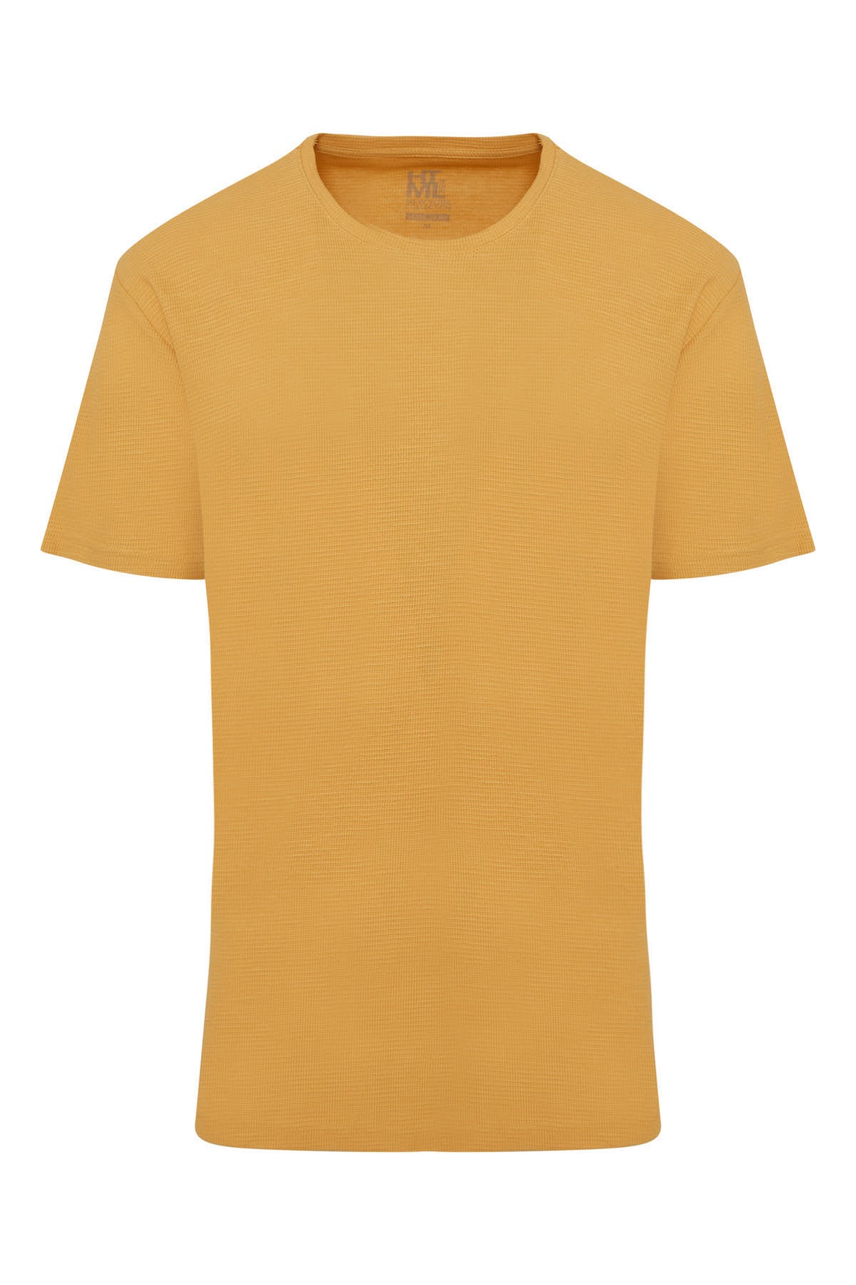 Slim Fit Mustard Cotton Crew Neck T-Shirt - MIB