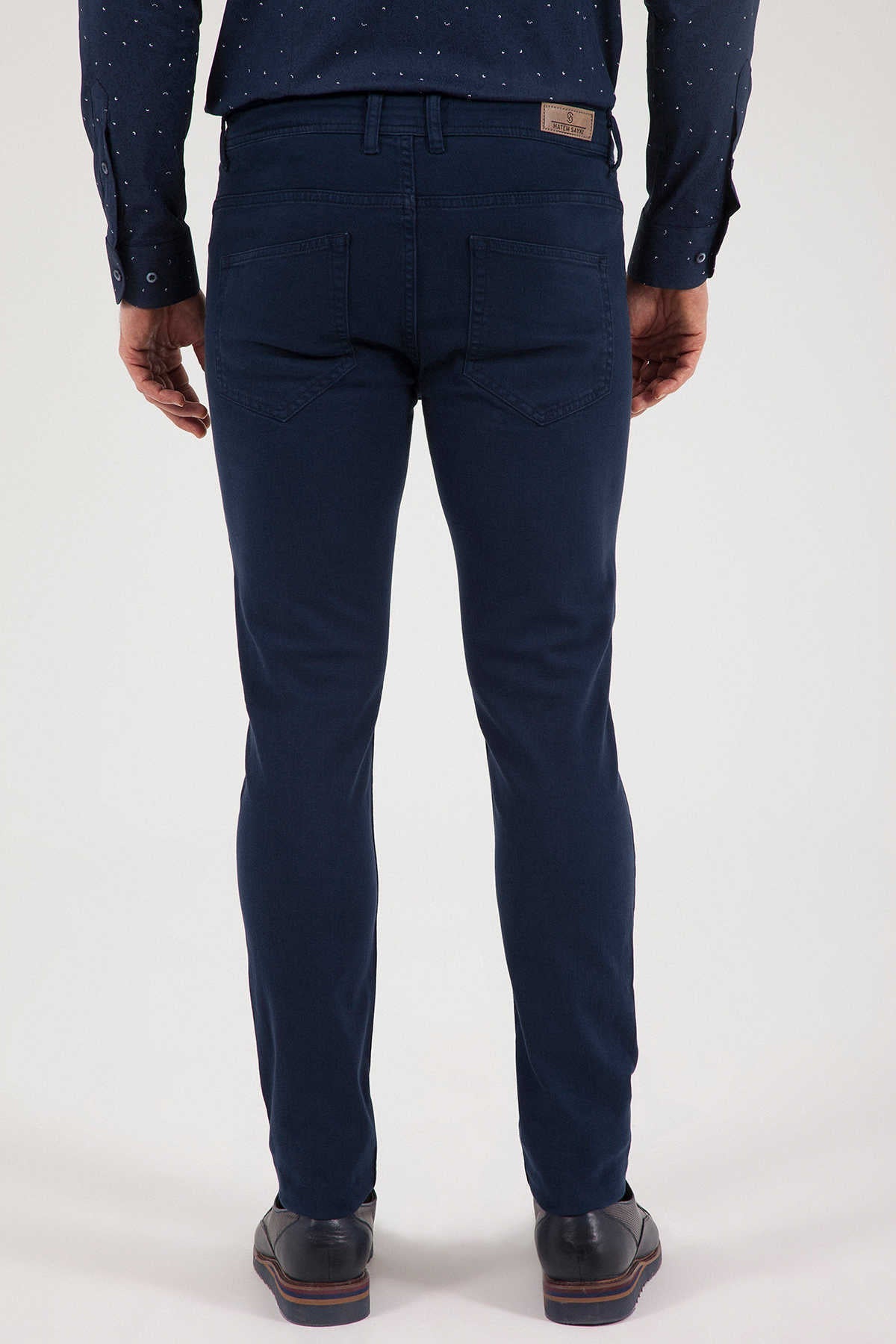 Slim Fit Navy 5 Pocket Cotton Denim - MIB