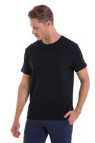 Slim Fit Navy Cotton Crew Neck T-Shirt - MIB