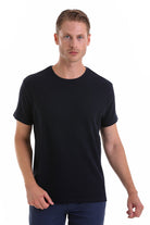 Slim Fit Navy Cotton Crew Neck T-Shirt - MIB