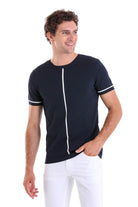 Slim Fit Navy Crew Neck T-Shirt - MIB