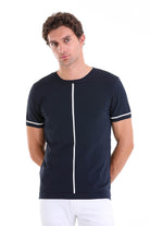 Slim Fit Navy Crew Neck T-Shirt - MIB