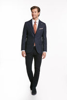 Slim Fit Navy Peak Lapel Casual Blazer - SAYKI