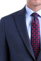 Slim Fit Navy Peak Lapel Classic Suit - MIB