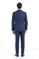 Slim Fit Navy Peak Lapel Classic Suit - MIB