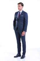 Slim Fit Navy Peak Lapel Classic Suit - MIB