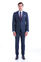 Slim Fit Navy Peak Lapel Classic Suit - MIB