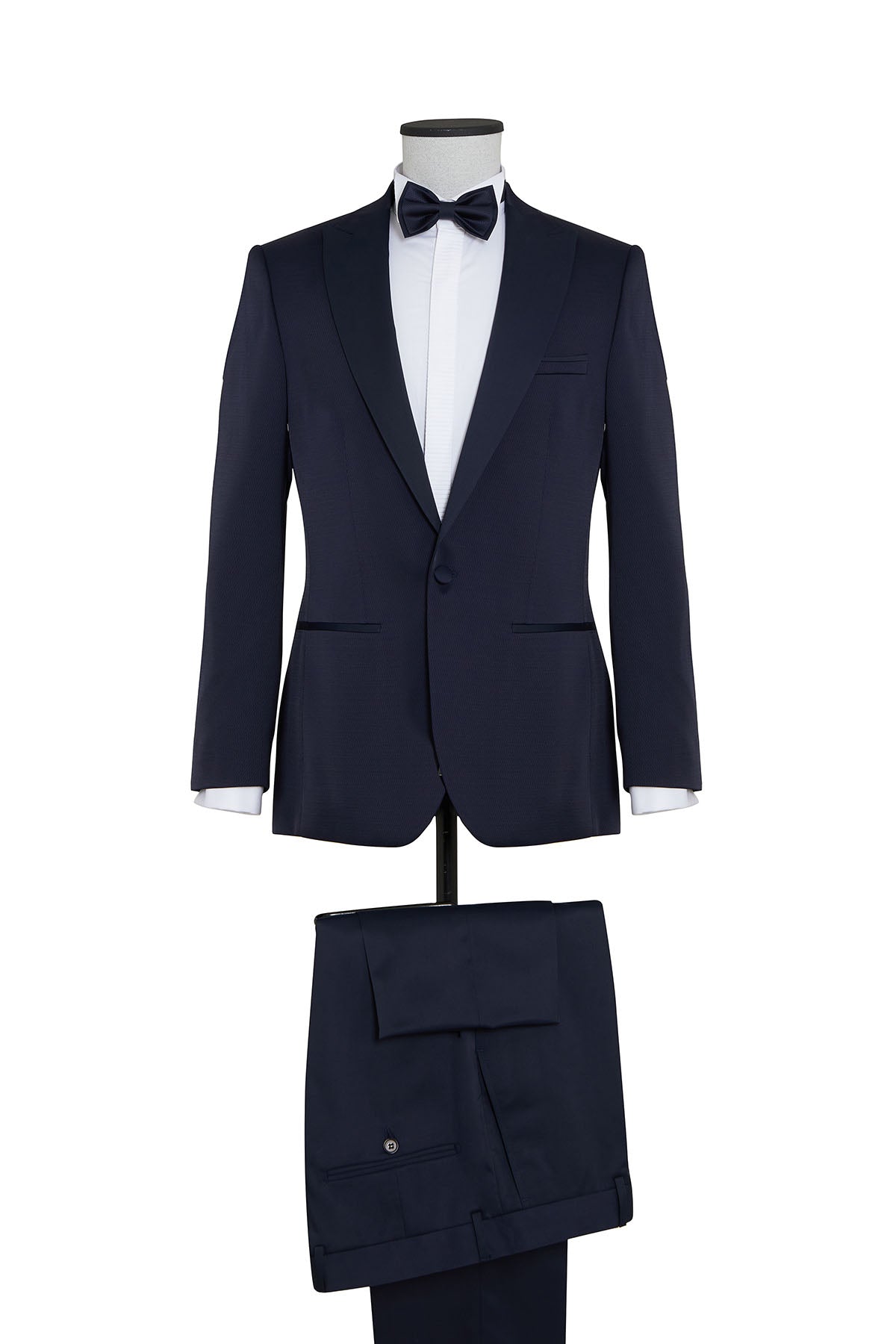 Slim Fit Navy Peak Lapel Classic Tuxedo - MIB