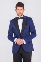 Slim Fit Navy Release Peak Lapel Classic Tuxedo - MIB