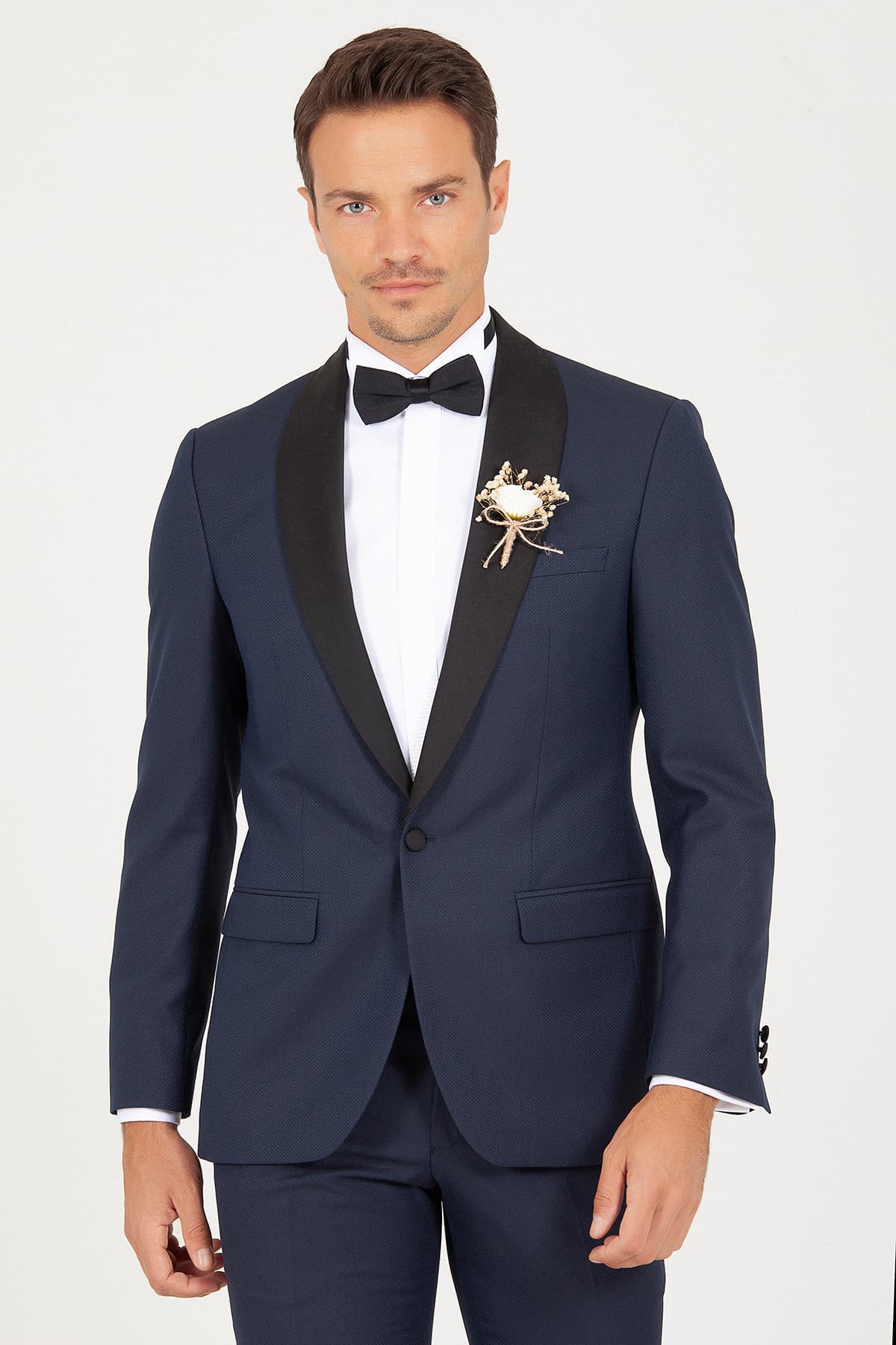 Slim Fit Navy Release Shawl Lapel Classic Tuxedo - MIB