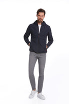 Slim Fit Navy Seasonal Lykia Hooded Coat - MIB