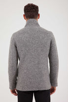 Slim Fit Notch Lapel Alpine Wool Gray Overcoat Gray - MIB