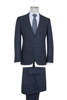 Slim Fit Notch Lapel Blue Classic Suit - MIB