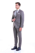 Slim Fit Notch Lapel Burgundy Classic Suit - MIB