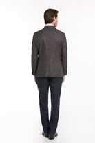 Slim Fit Notch Lapel Checked Casual Suit Brown K. - MIB