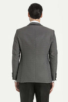 Slim Fit Notch Lapel Gray Casual Blazer - SAYKI