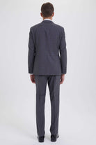 Slim Fit Notch Lapel Gray Wool Blend Classic Suit - MIB