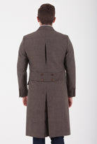 Slim Fit Notch Lapel Helmond Wool Light Brown Overcoat