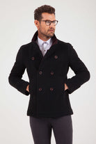 Slim Fit Notch Lapel JPTR Vegas Wool Light Brown Overcoat