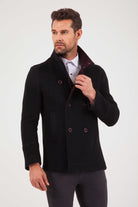 Slim Fit Notch Lapel JPTR Vegas Wool Light Brown Overcoat