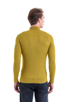 Slim Fit Olive Turtleneck Sweater - SAYKI