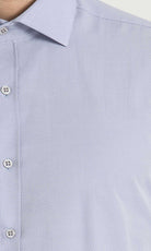 Slim Fit Patterned Cotton Blend Casual Shirt Lilac D. - MIB