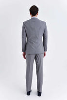 Slim Fit Peak Lapel Patterned Wool Blend Classic Suit