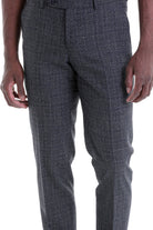 Slim Fit Plaid Navy Side Pocket Low Waist Dress Pants - MIB