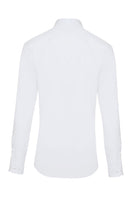 Slim Fit Plain Cotton White Casual Shirt - MIB