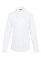 Slim Fit Plain Cotton White Casual Shirt - MIB