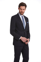 Slim Fit Plain Notch Lapel Navy Classic Suit - MIB