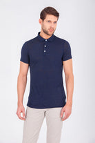 Slim Fit Plain Polo T-shirt Navy - MIB