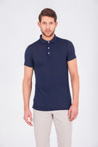 Slim Fit Plain Polo T-shirt Navy - MIB